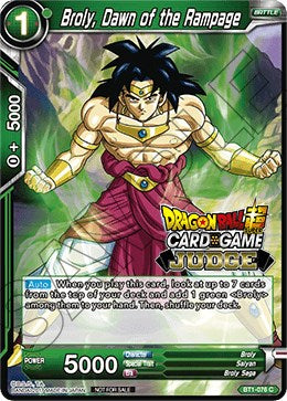 Broly, Dawn of the Rampage (BT1-076) [Judge Promotion Cards] | Event Horizon Hobbies CA