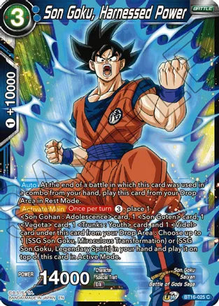 Son Goku, Harnessed Power (BT16-025) [Realm of the Gods] | Event Horizon Hobbies CA