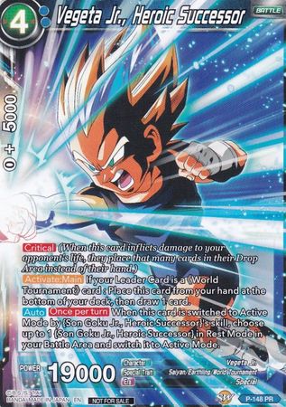 Vegeta Jr., Heroic Successor (Power Booster) (P-148) [Promotion Cards] | Event Horizon Hobbies CA