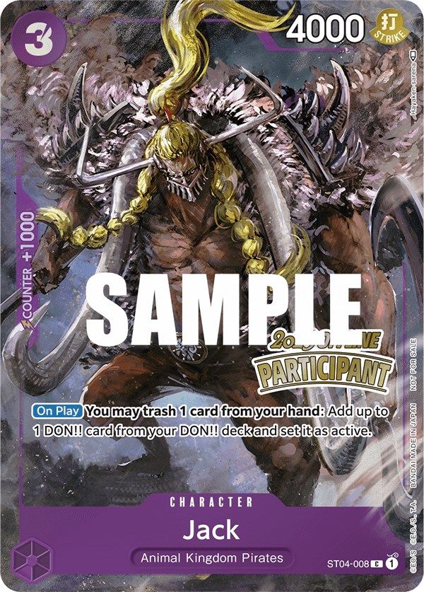 Jack (Offline Regional 2023) [Participant] [One Piece Promotion Cards] | Event Horizon Hobbies CA