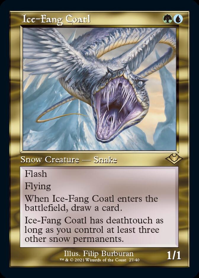 Ice-Fang Coatl (Retro Foil Etched) [Modern Horizons] | Event Horizon Hobbies CA