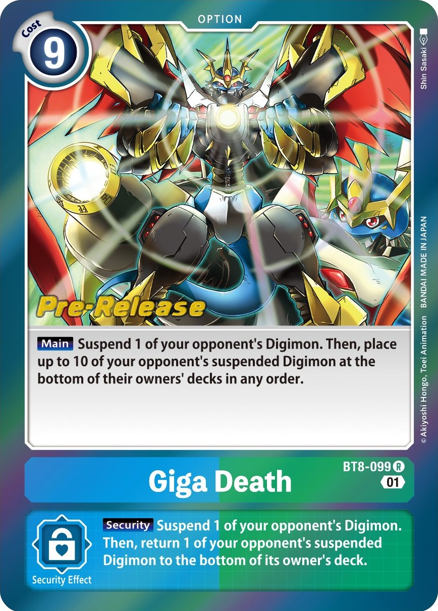 Giga Death [BT8-099] [New Awakening Pre-Release Cards] | Event Horizon Hobbies CA