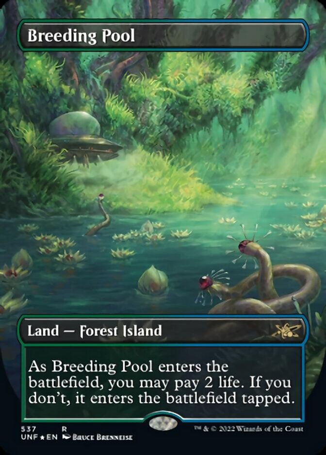 Breeding Pool (Borderless) (Galaxy Foil) [Unfinity] | Event Horizon Hobbies CA