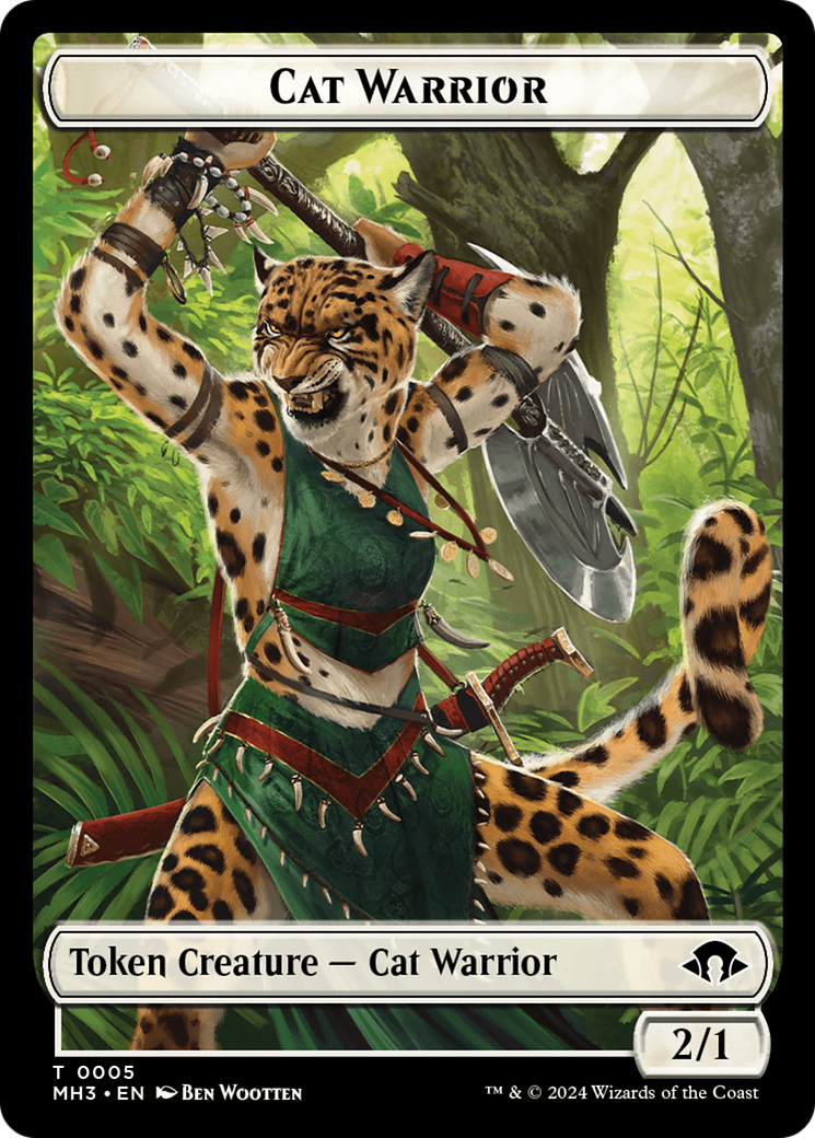 Cat Warrior Token [Modern Horizons 3 Tokens] | Event Horizon Hobbies CA