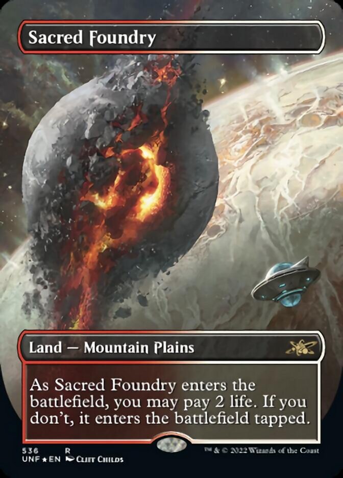 Sacred Foundry (Borderless) (Galaxy Foil) [Unfinity] | Event Horizon Hobbies CA