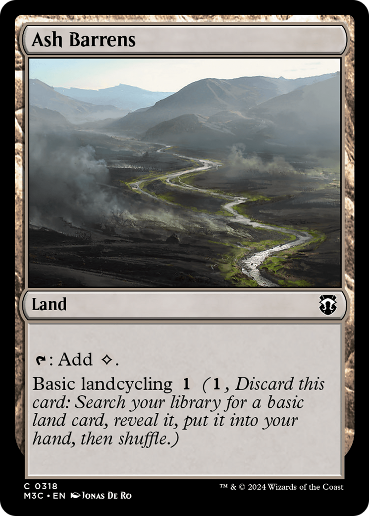 Ash Barrens (Ripple Foil) [Modern Horizons 3 Commander] | Event Horizon Hobbies CA