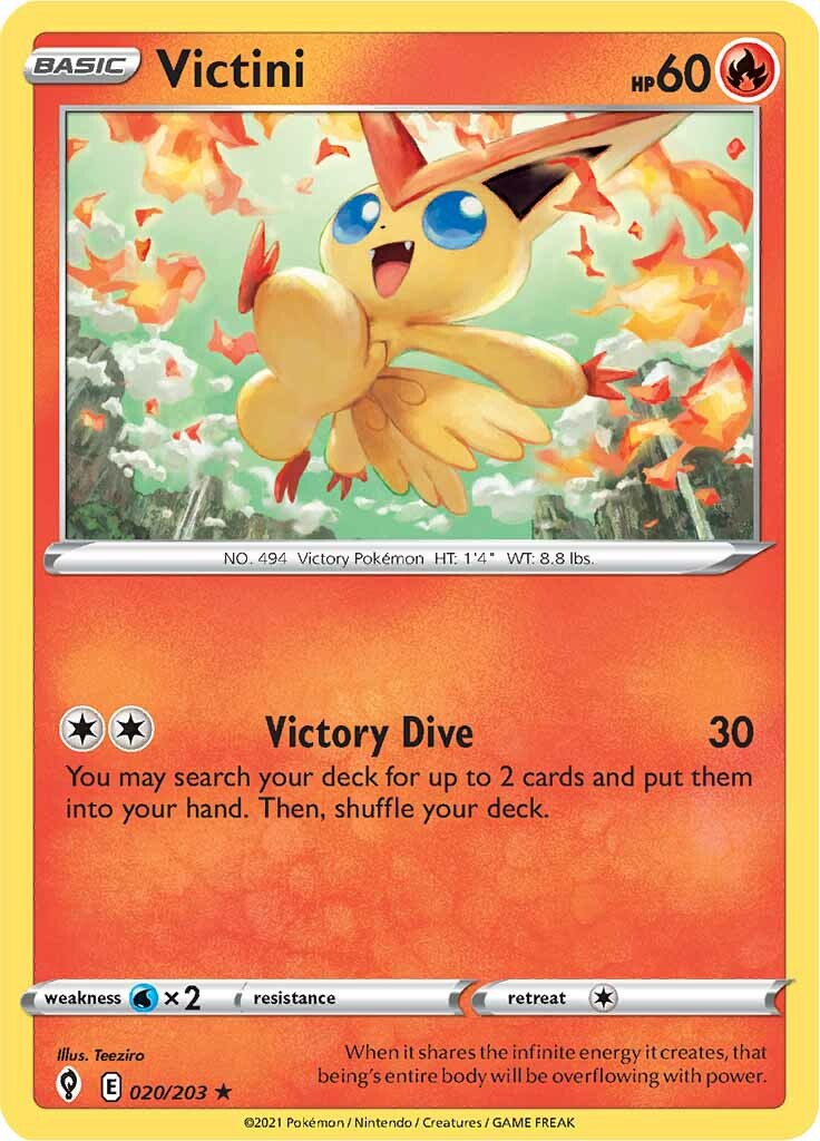 Victini (020/203) [Sword & Shield: Evolving Skies] | Event Horizon Hobbies CA