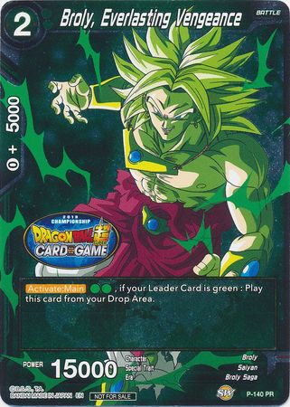 Broly, Everlasting Vengeance (Championship Final 2019) (P-140) [Tournament Promotion Cards] | Event Horizon Hobbies CA