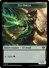 Elemental (0024) // Elf Druid Double-Sided Token [Commander Masters Tokens] | Event Horizon Hobbies CA