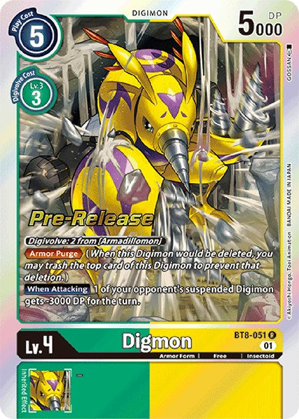 Digmon [BT8-051] [New Awakening Pre-Release Cards] | Event Horizon Hobbies CA