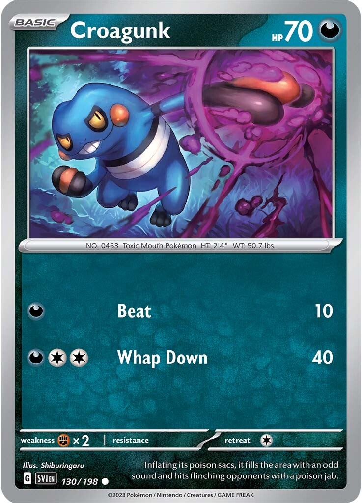 Croagunk (130/198) [Scarlet & Violet: Base Set] | Event Horizon Hobbies CA