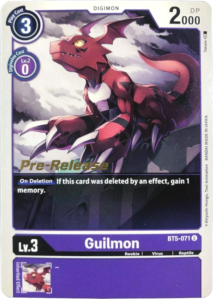 Guilmon [BT5-071] [Battle of Omni Pre-Release Promos] | Event Horizon Hobbies CA