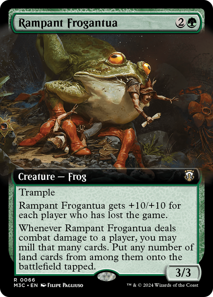 Rampant Frogantua (Extended Art) (Ripple Foil) [Modern Horizons 3 Commander] | Event Horizon Hobbies CA