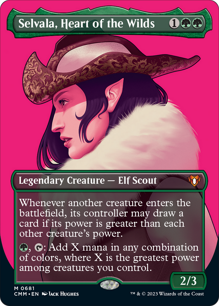 Selvala, Heart of the Wilds (Borderless Profile) [Commander Masters] | Event Horizon Hobbies CA