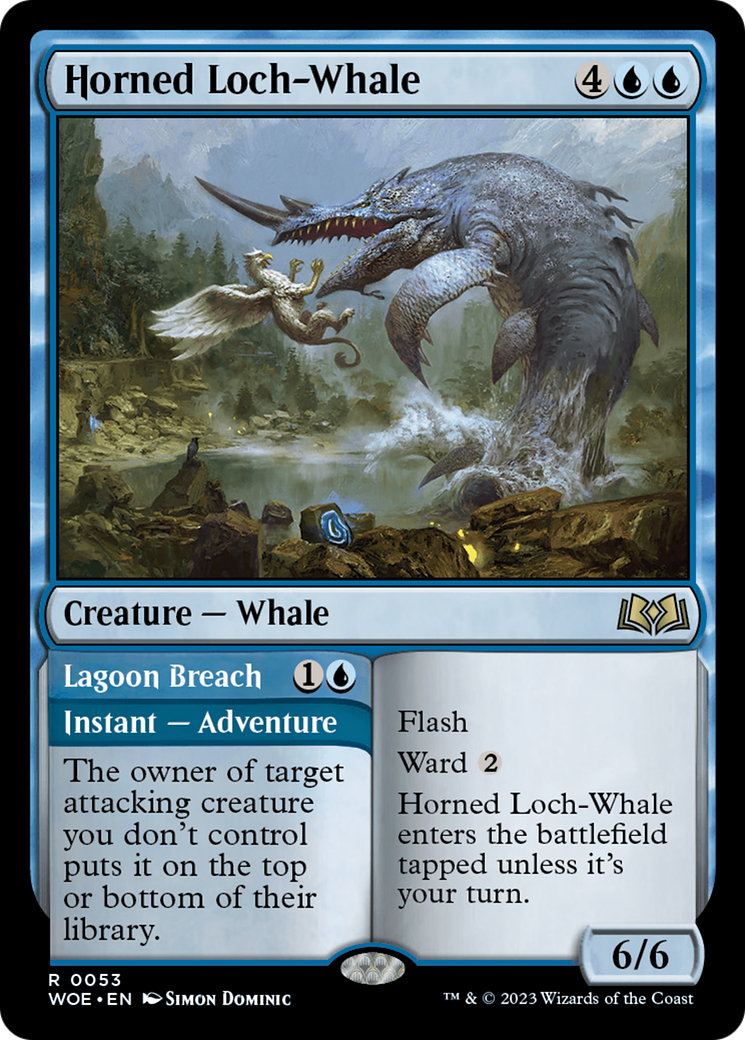 Horned Loch-Whale // Lagoon Breach [Wilds of Eldraine] | Event Horizon Hobbies CA