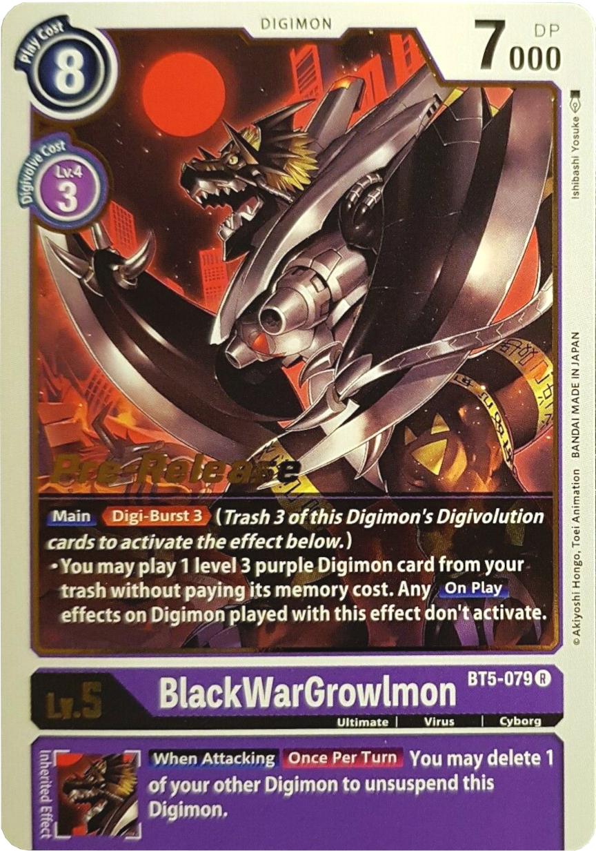BlackWarGrowlmon [BT5-079] [Battle of Omni Pre-Release Promos] | Event Horizon Hobbies CA