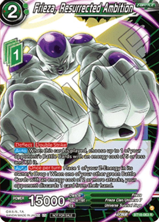 Frieza, Resurrected Ambition (Zenkai Cup 2022 Participation) (BT18-063) [Tournament Promotion Cards] | Event Horizon Hobbies CA