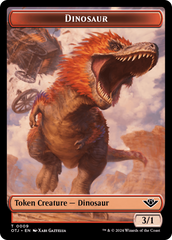 Treasure // Dinosaur Double-Sided Token [Outlaws of Thunder Junction Tokens] | Event Horizon Hobbies CA