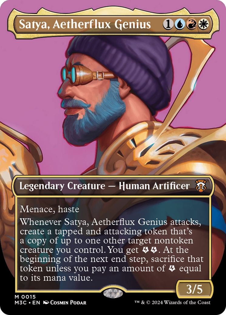 Satya, Aetherflux Genius (Borderless) [Modern Horizons 3 Commander] | Event Horizon Hobbies CA