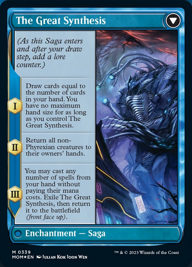 Jin-Gitaxias // The Great Synthesis (Borderless Alternate Art) [March of the Machine] | Event Horizon Hobbies CA