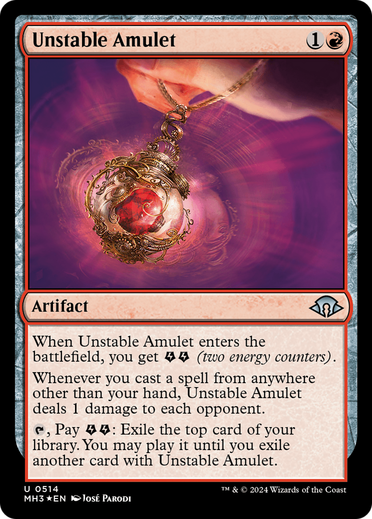 Unstable Amulet (Ripple Foil) [Modern Horizons 3] | Event Horizon Hobbies CA