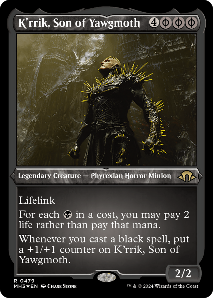 K'rrik, Son of Yawgmoth (Foil Etched) [Modern Horizons 3] | Event Horizon Hobbies CA