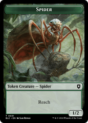 Spider // Blood Double-Sided Token [Bloomburrow Commander Tokens] | Event Horizon Hobbies CA