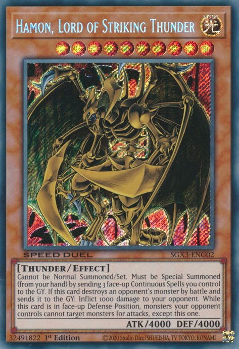 Hamon, Lord of Striking Thunder [SGX3-ENG02] Secret Rare | Event Horizon Hobbies CA