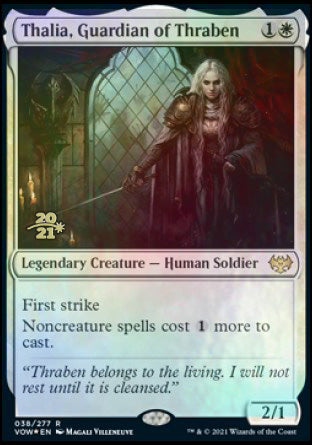 Thalia, Guardian of Thraben [Innistrad: Crimson Vow Prerelease Promos] | Event Horizon Hobbies CA