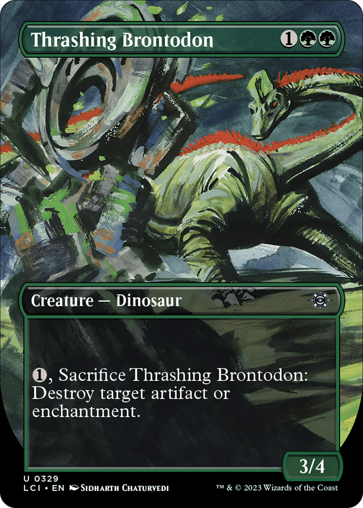 Thrashing Brontodon (Borderless) [The Lost Caverns of Ixalan] | Event Horizon Hobbies CA