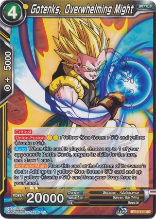 Gotenks, Overwhelming Might (BT10-111) [Rise of the Unison Warrior 2nd Edition] | Event Horizon Hobbies CA