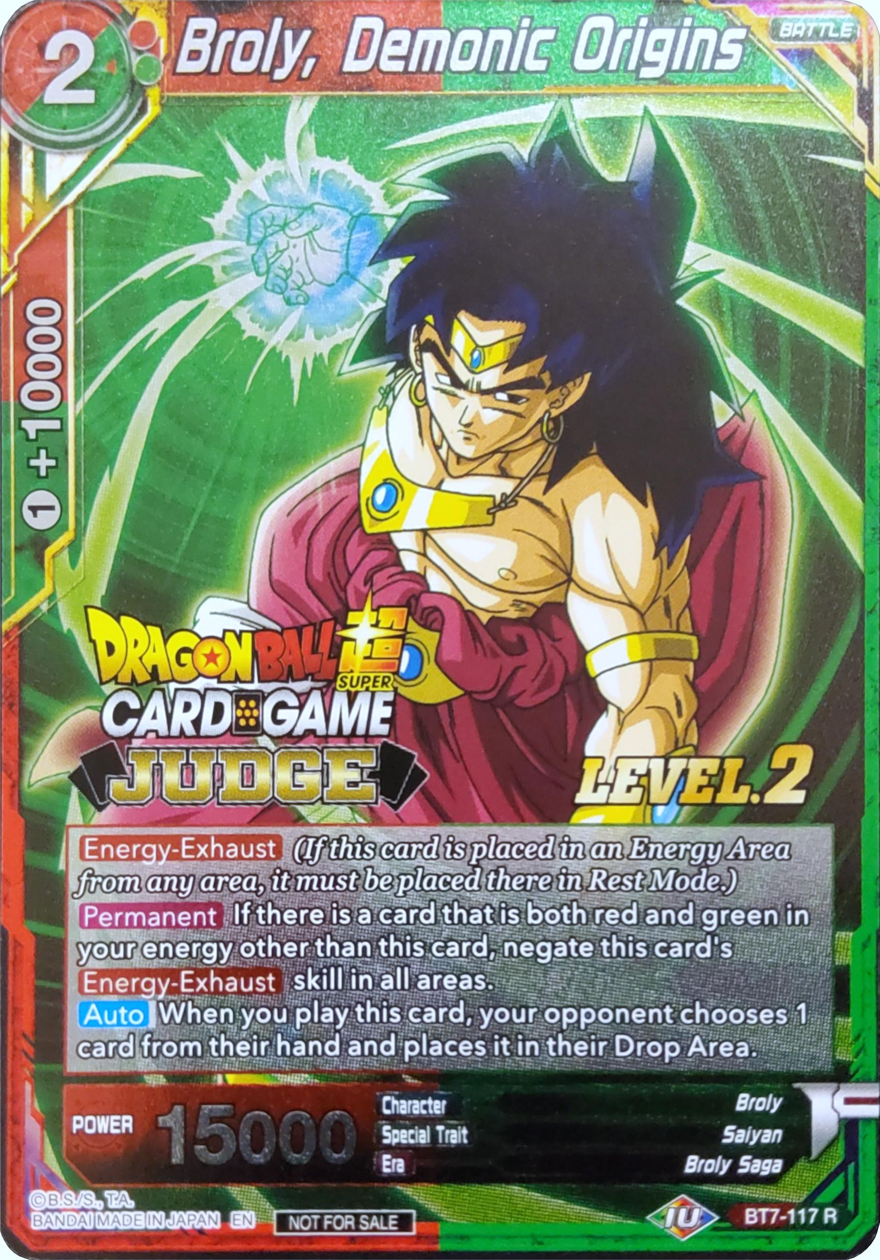 Broly, Demonic Origins (Level 2) (BT7-117) [Judge Promotion Cards] | Event Horizon Hobbies CA