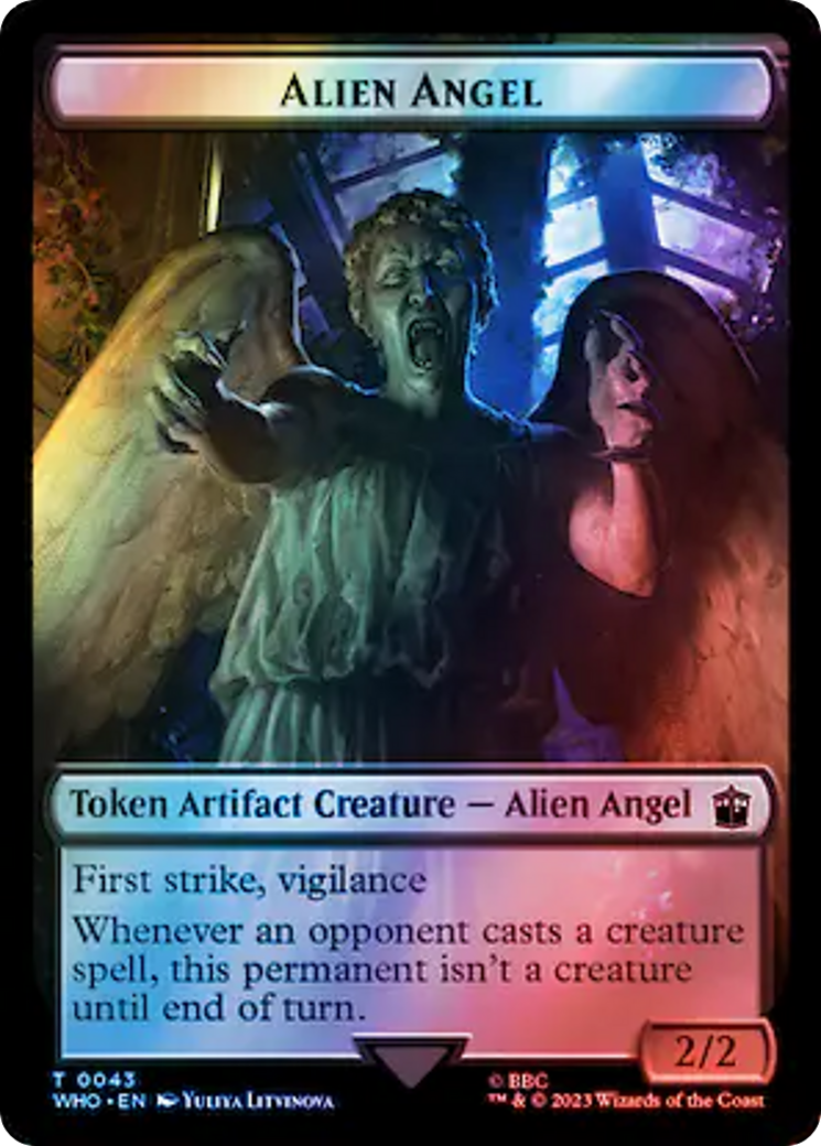 Alien Angel // Treasure (0063) Double-Sided Token (Surge Foil) [Doctor Who Tokens] | Event Horizon Hobbies CA