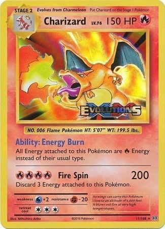 Charizard (11/108) (XY Evolutions Prerelease) [XY: Black Star Promos] | Event Horizon Hobbies CA