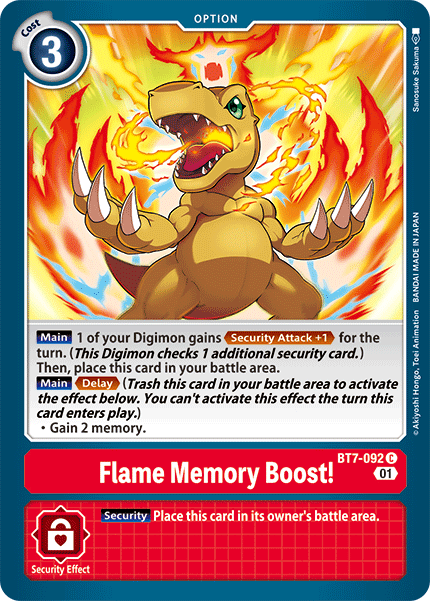 Flame Memory Boost! [BT7-092] [Next Adventure] | Event Horizon Hobbies CA