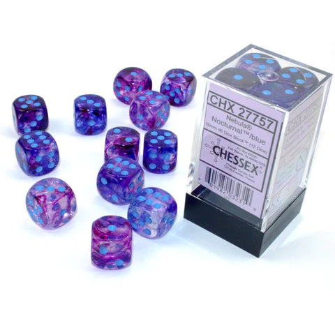 Dice - Chessex - 16mm D6 (12pc) - Nebula