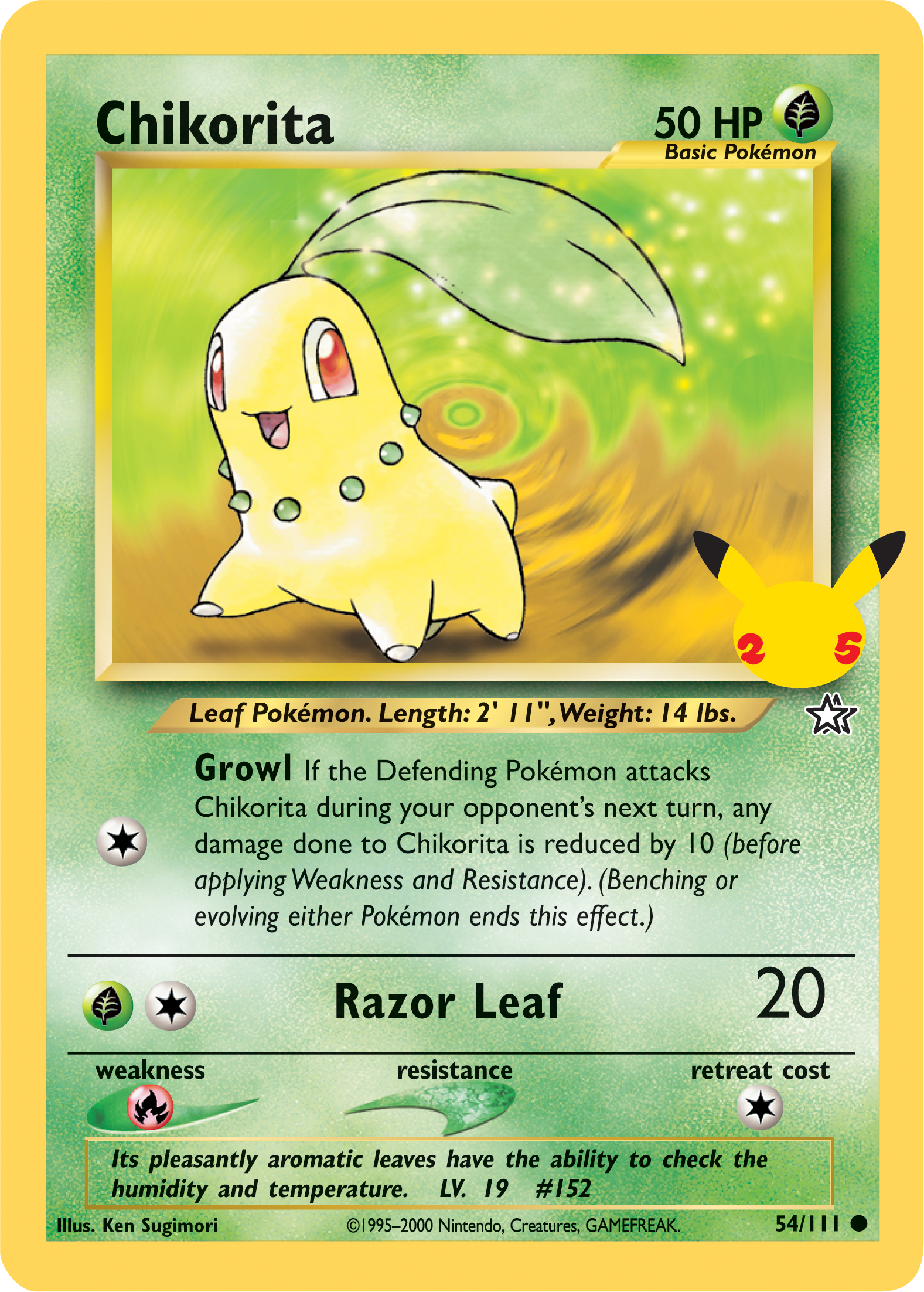 Chikorita (54/111) (Jumbo Card) [First Partner Pack] | Event Horizon Hobbies CA