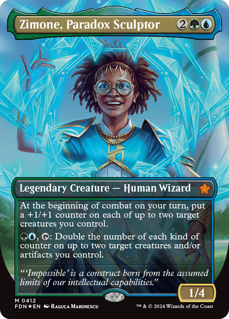 Zimone, Paradox Sculptor (Borderless) (Mana Foil) [Foundations] | Event Horizon Hobbies CA