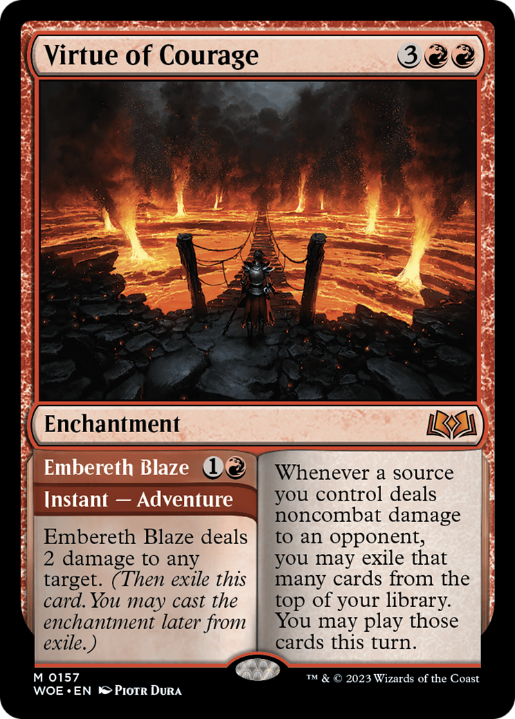 Virtue of Courage // Embereth Blaze [Wilds of Eldraine] | Event Horizon Hobbies CA