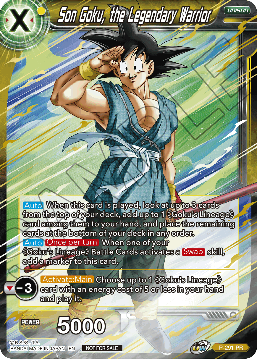 Son Goku, the Legendary Warrior (P-291) [Promotion Cards] | Event Horizon Hobbies CA