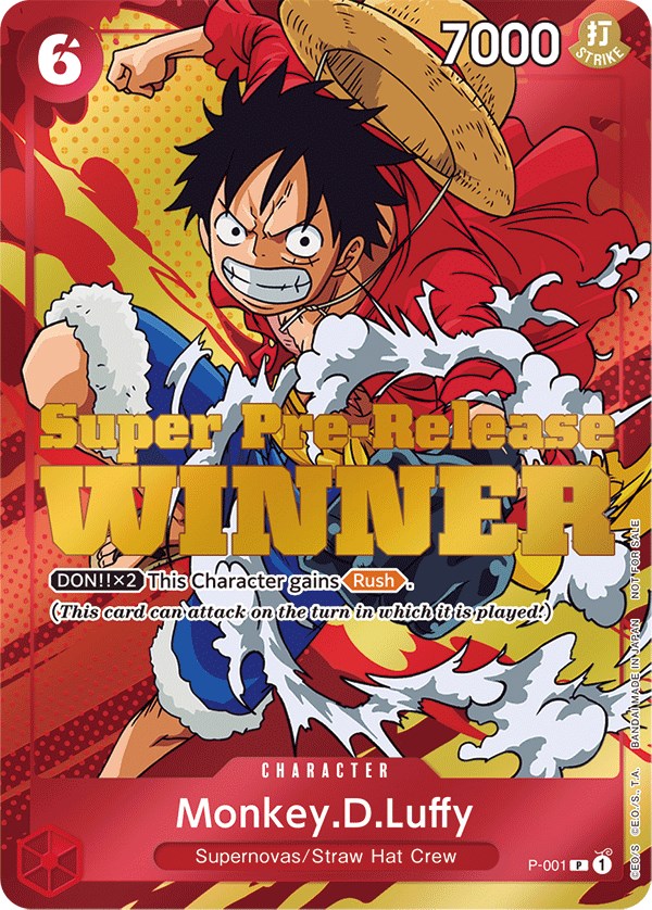 Monkey.D.Luffy (Super Pre-Release) [Winner] [One Piece Promotion Cards] | Event Horizon Hobbies CA