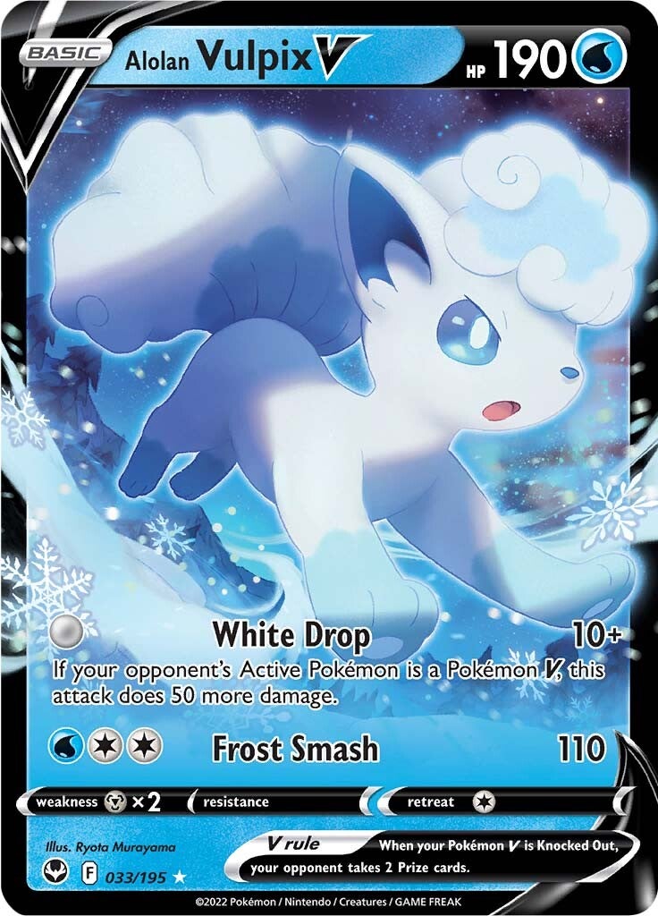 Alolan Vulpix V (033/195) [Sword & Shield: Silver Tempest] | Event Horizon Hobbies CA