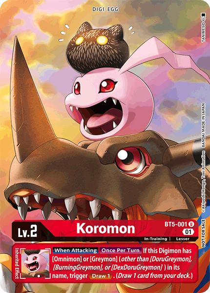 Koromon [BT5-001] (Premier Event) [Battle of Omni Promos] | Event Horizon Hobbies CA