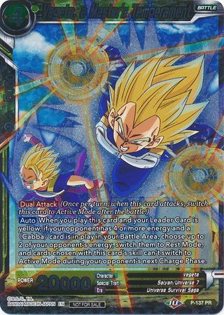 Vegeta, a Master's Temperament (Series 7 Super Dash Pack) (P-137) [Promotion Cards] | Event Horizon Hobbies CA