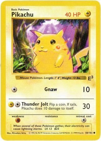 Pikachu (58/102) (E3 Stamped Promo with Red Cheeks) [Miscellaneous Cards] | Event Horizon Hobbies CA