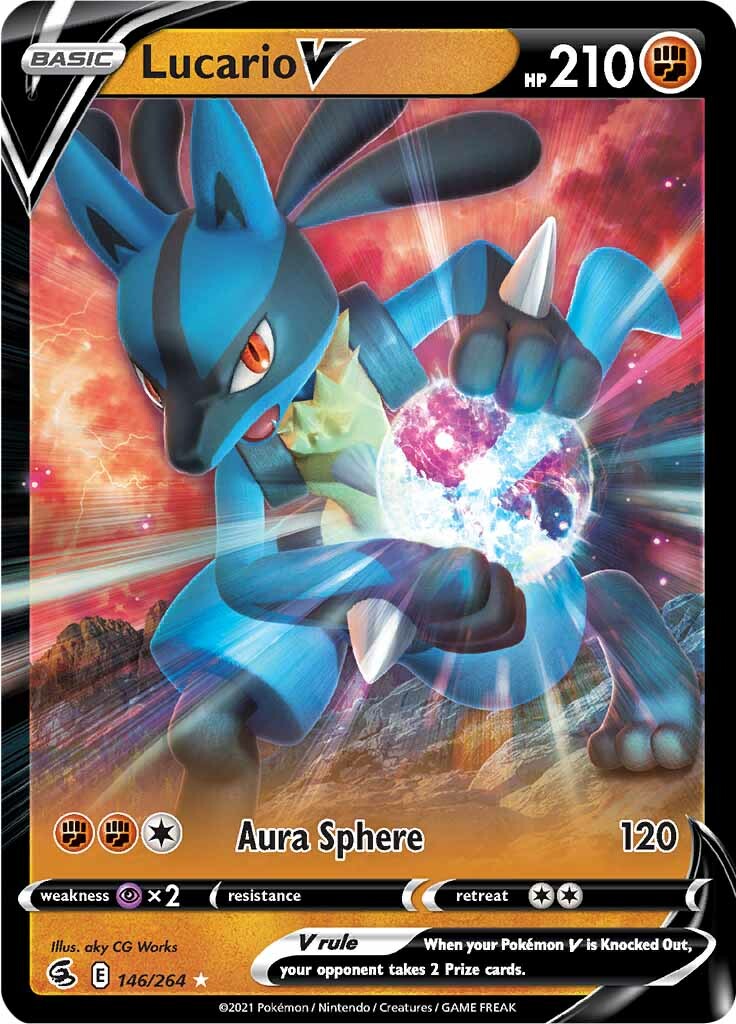 Lucario V (146/264) (Jumbo Card) [Sword & Shield: Fusion Strike] | Event Horizon Hobbies CA