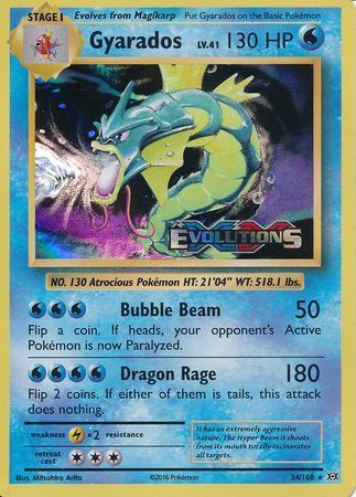 Gyarados (34/108) (XY Evolutions Prerelease) [XY: Black Star Promos] | Event Horizon Hobbies CA