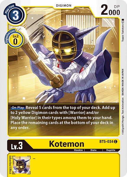 Kotemon [BT5-034] [Battle of Omni] | Event Horizon Hobbies CA