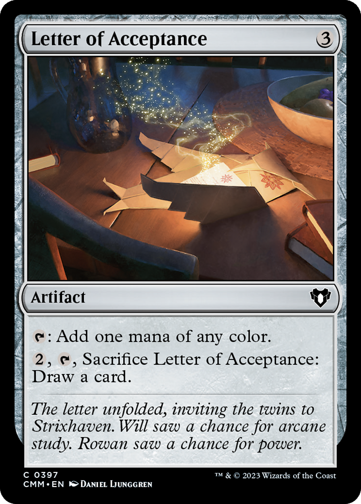 Letter of Acceptance [Commander Masters] | Event Horizon Hobbies CA