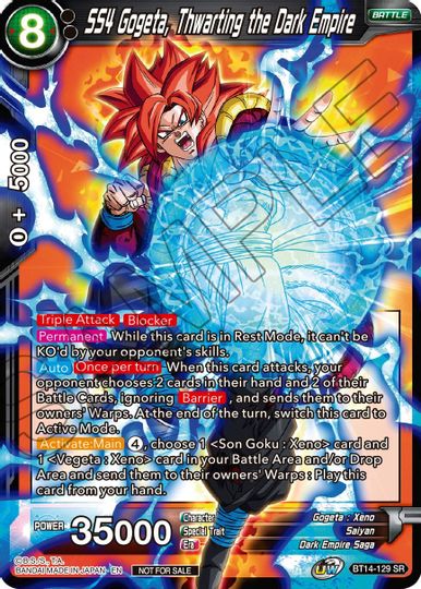 SS4 Gogeta, Thwarting the Dark Empire (Buy a Box) (BT14-129) [Promotion Cards] | Event Horizon Hobbies CA